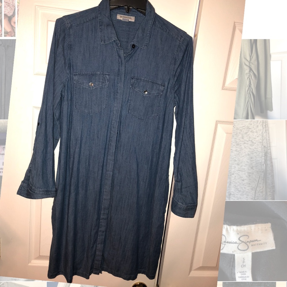 Maternity jean dress